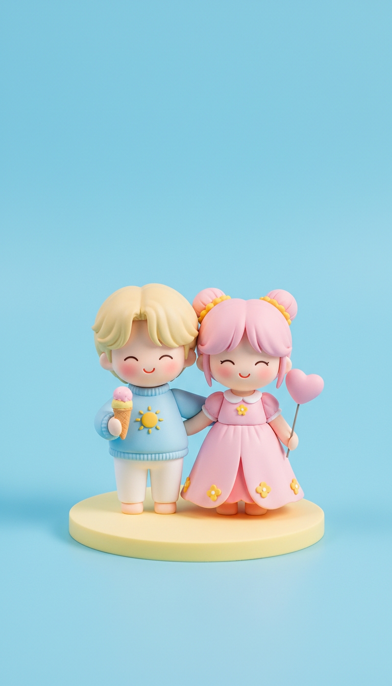 Custom Chibi Couple Figurine Set